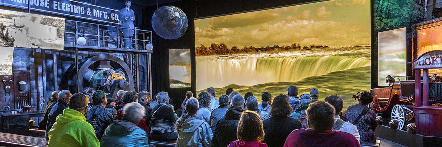 The World Changed Here Pavilion is a new and exciting indoor multimedia experience at Niagara Falls State Park