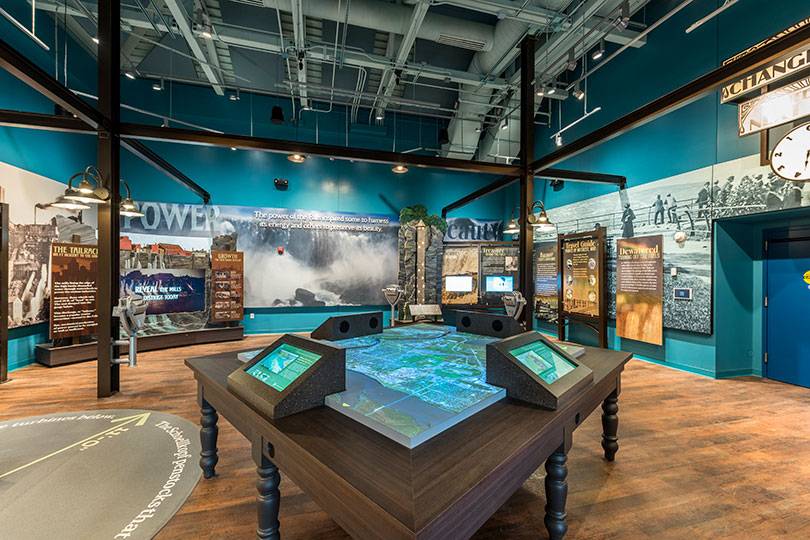 Learn about the history of Niagara Falls at the indoor multimedia experience, The World Changed Here Pavilion, at Niagara Falls State Park 