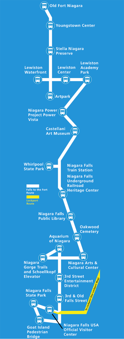 Falls to the Fort Shuttle Route Map 2022