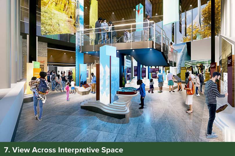 2023 Niagara Falls Visitor Center - View Across Interpretive Space